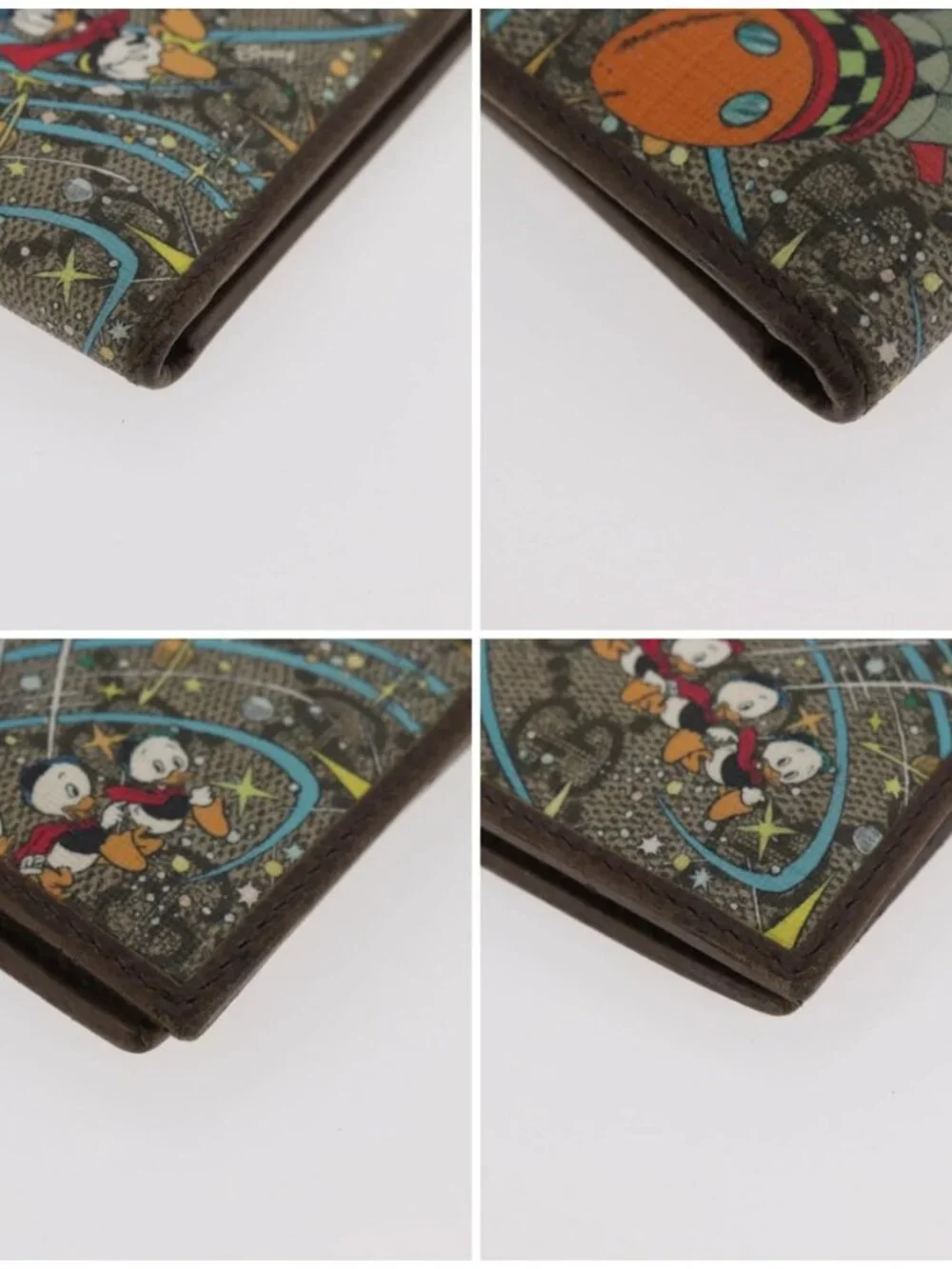 GUCCI Disney Collaboration Donald GG Supreme Wallet PVC 647937 Auth YKZ1064M